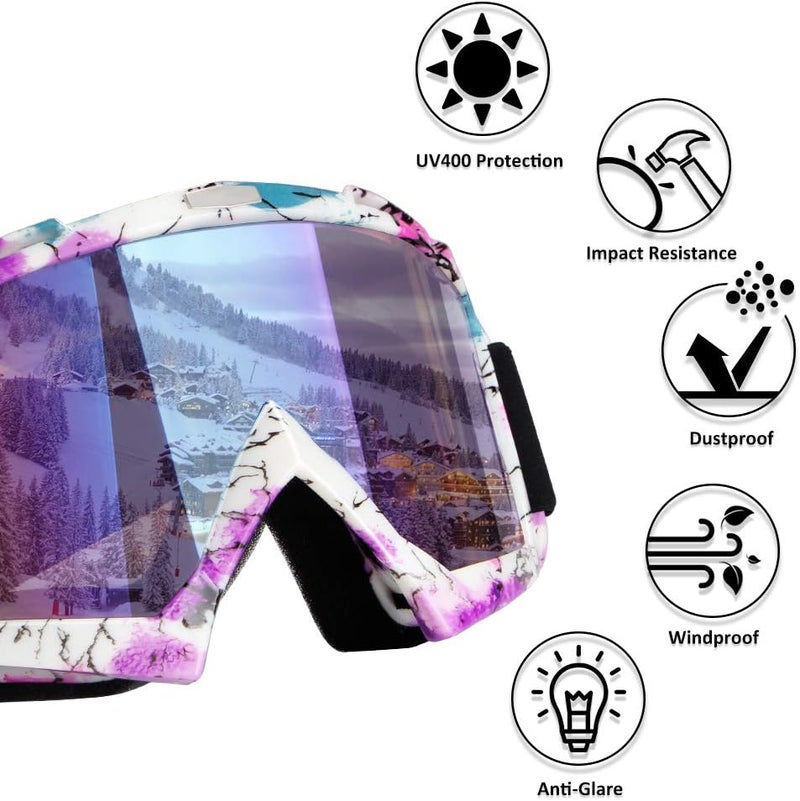 4-FQ Motorcycle ATV Goggles Motocross Windproof Dirt Bike Dustproof Off Road Goggles Scratch Resistant UV400 PU Helmet MX Skiing Protective Safety Racing Glasses - Image 3